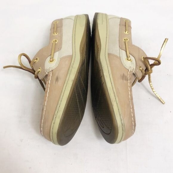 Sperry Top-Sider Angelfish Gold Leather Casual Boat Shoes Slip-On Loafers Size 7 - Picture 9 of 12